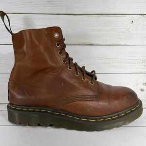 Dr Martens 1460 Pascal Ziggy Combat Boots Womens Size 10 Chestnut Brown Leather